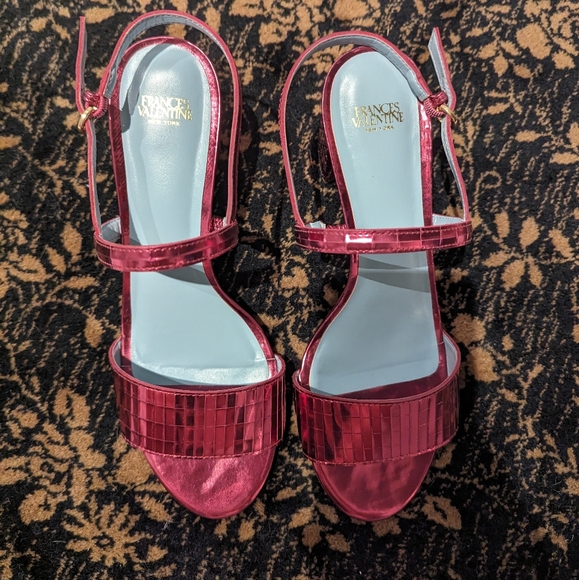 Frances Valentine Pink Sandals - Picture 3 of 7